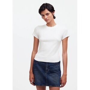 Madewell White Classic Short Sleeve Tee